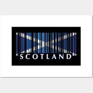 Scotland flag colors barcode Posters and Art